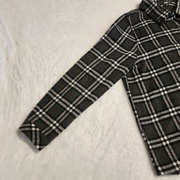 1 Clique Womens Gray and Black Plaid Flannel Shacket Size 3X - Picture 2 of 11